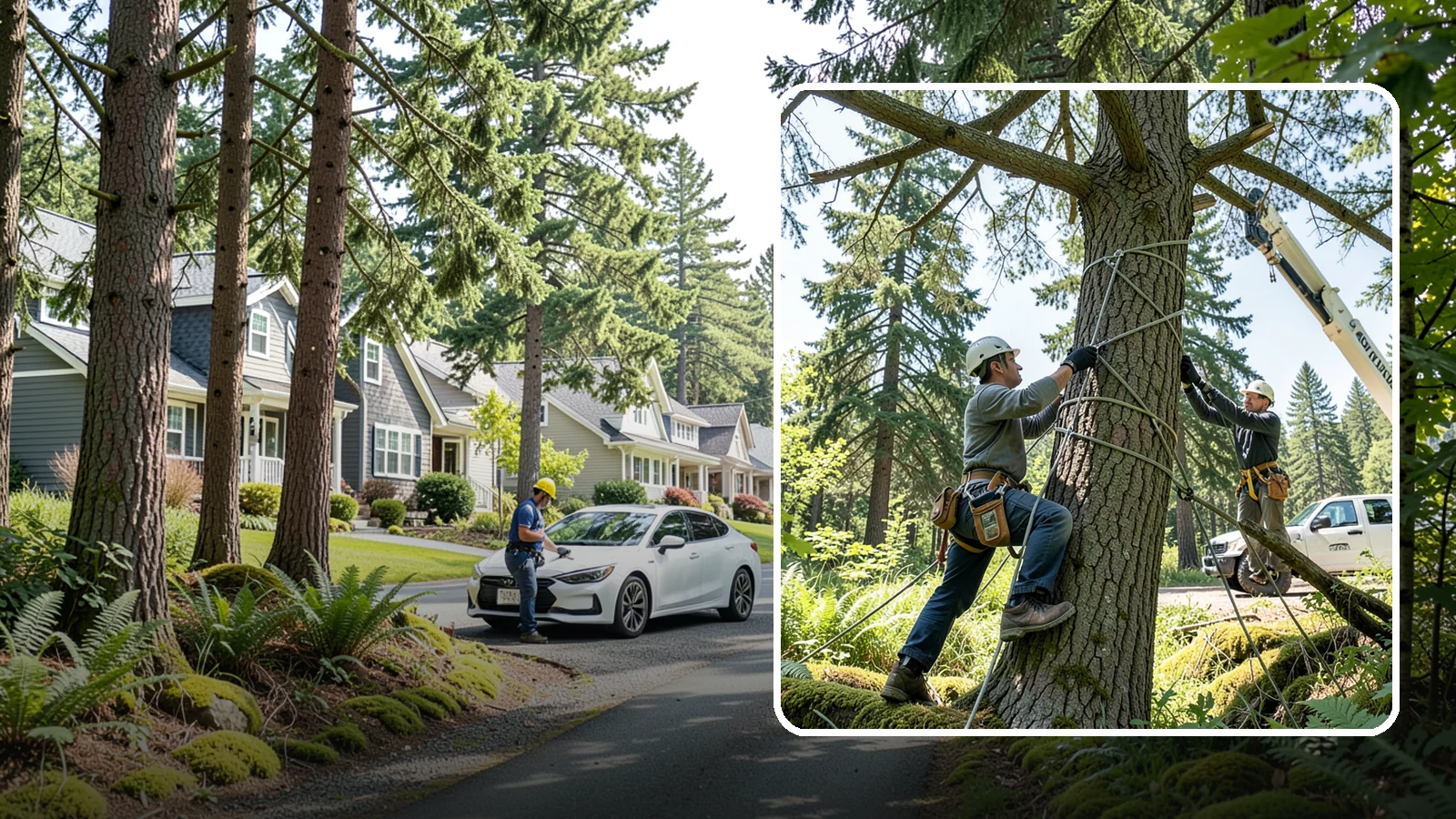 Emergency Tree Stabilization in Normandy Park, King County, WA - The urgent, temporary stabilization of a compromised or partially failed tree.