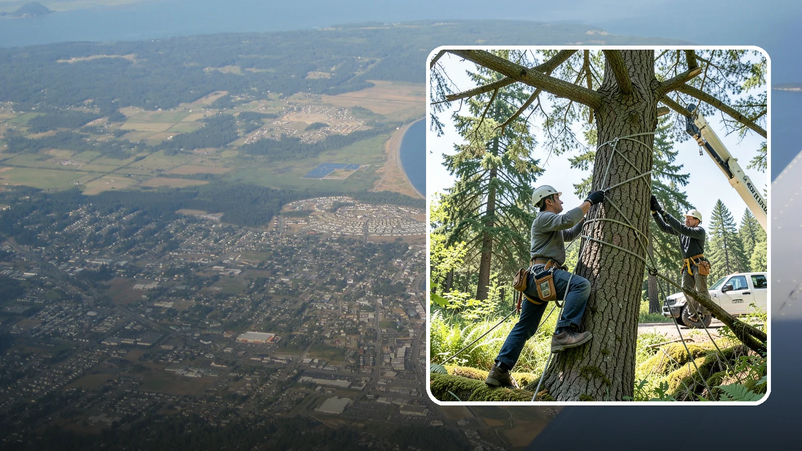 Emergency Tree Stabilization in Oak Harbor, Island County, WA - The urgent, temporary stabilization of a compromised or partially failed tree.