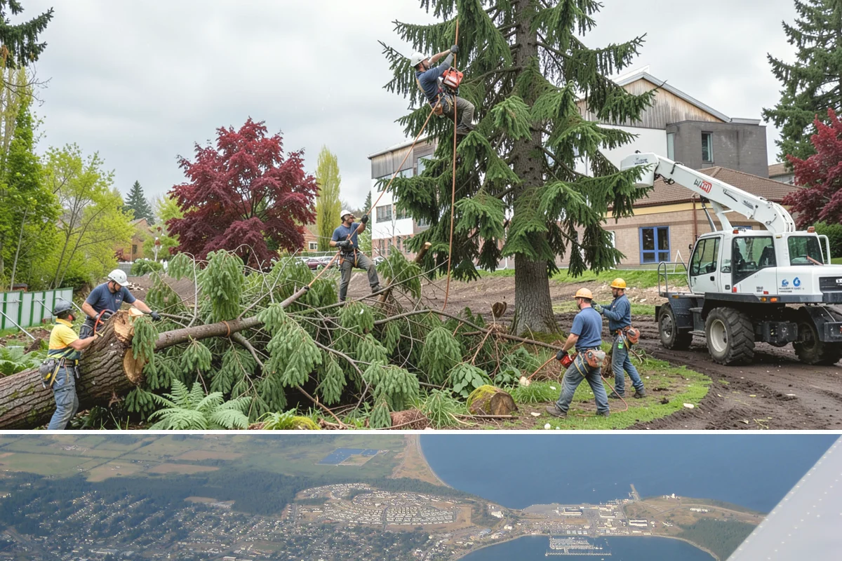 Emergency Tree Stabilization in Oak Harbor, Island County, WA - This urgent safety measure can be performed year-round in Puget Sound weather whenever a tree faces immediate risk of failure.