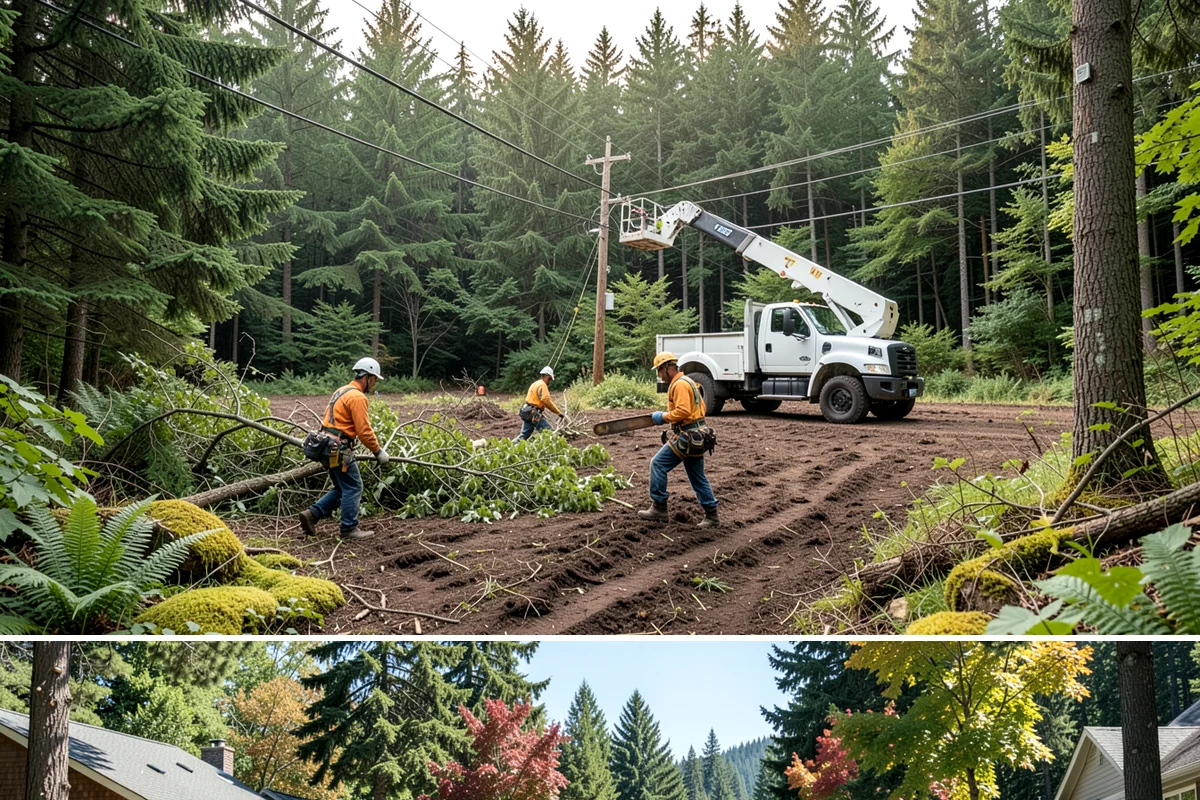 Emergency Tree Stabilization in Orting, Pierce County, WA - This urgent safety measure can be performed year-round in Puget Sound weather whenever a tree faces immediate risk of failure.