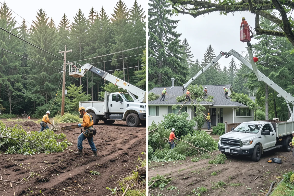 Emergency Tree Stabilization in Roy, Pierce County, WA - Assess structural defects and load paths