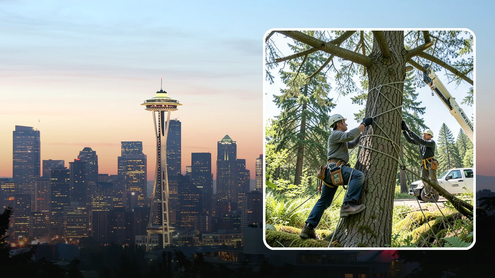Emergency Tree Stabilization in Seattle, King County, WA - The urgent, temporary stabilization of a compromised or partially failed tree.
