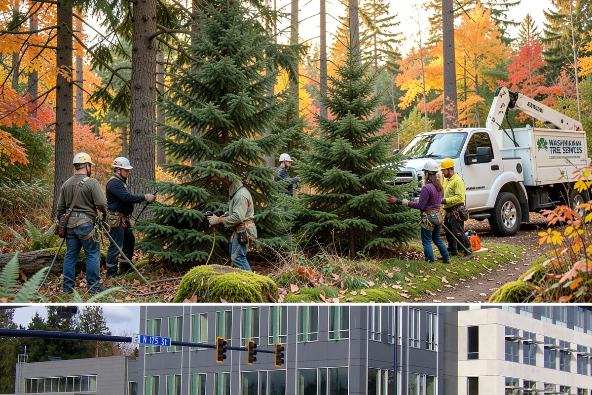 Emergency Tree Stabilization in Shoreline, King County, WA - This urgent safety measure can be performed year-round in Puget Sound weather whenever a tree faces immediate risk of failure.