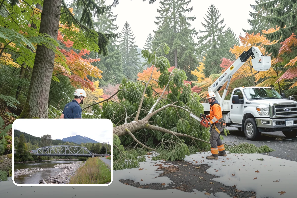Emergency Tree Stabilization in Skykomish, King County, WA - Reduces the risk of limb or stem failure
