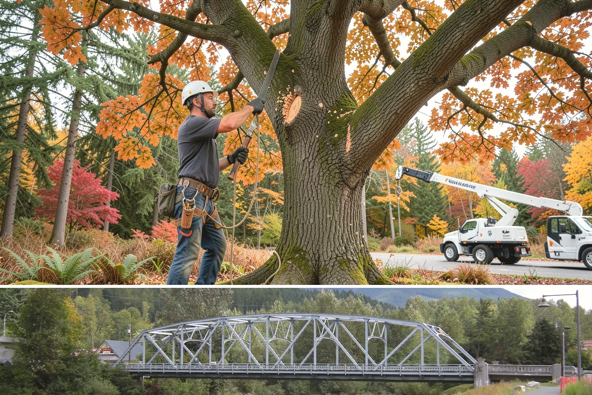 Emergency Tree Stabilization in Skykomish, King County, WA - This urgent safety measure can be performed year-round in Puget Sound weather whenever a tree faces immediate risk of failure.