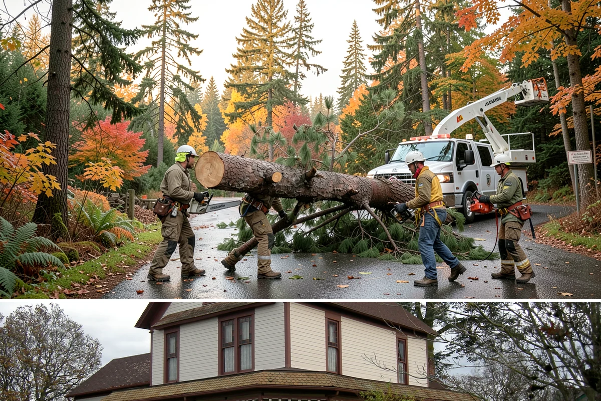 Emergency Tree Stabilization in Sumner, Pierce County, WA - This urgent safety measure can be performed year-round in Puget Sound weather whenever a tree faces immediate risk of failure.