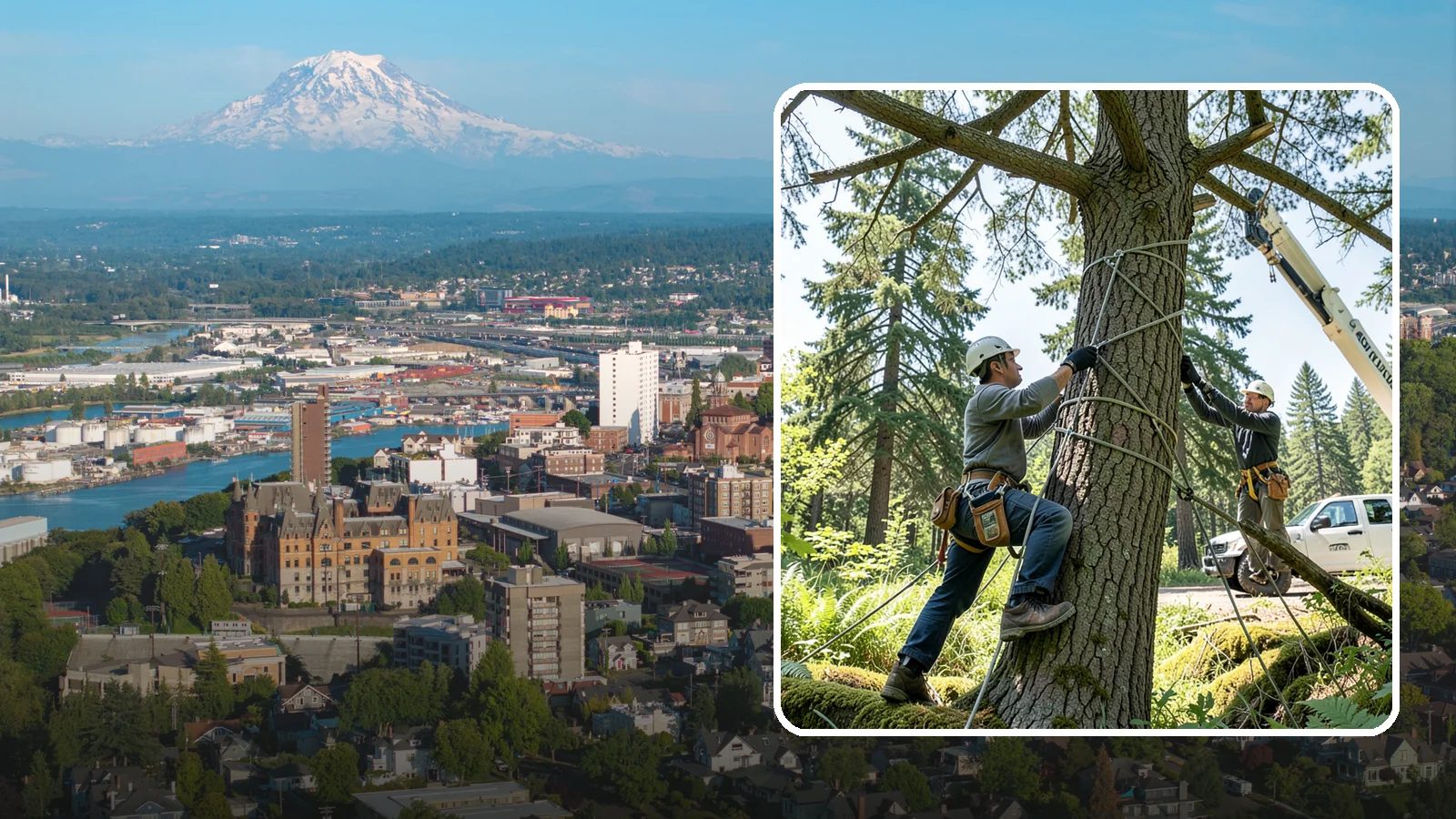 Emergency Tree Stabilization in Tacoma, Pierce County, WA - The urgent, temporary stabilization of a compromised or partially failed tree.