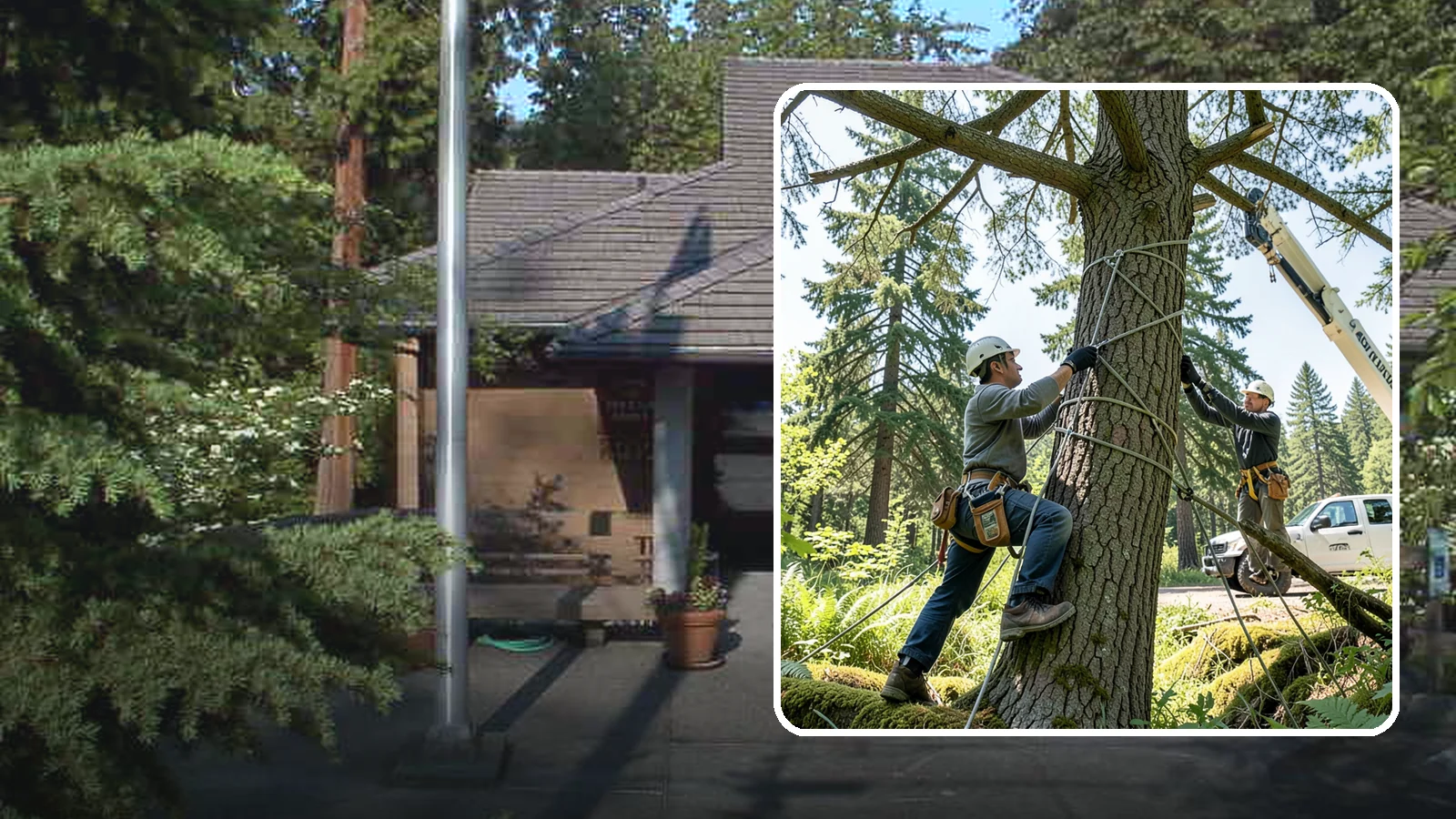 Emergency Tree Stabilization in Yarrow Point, King County, WA - The urgent, temporary stabilization of a compromised or partially failed tree.