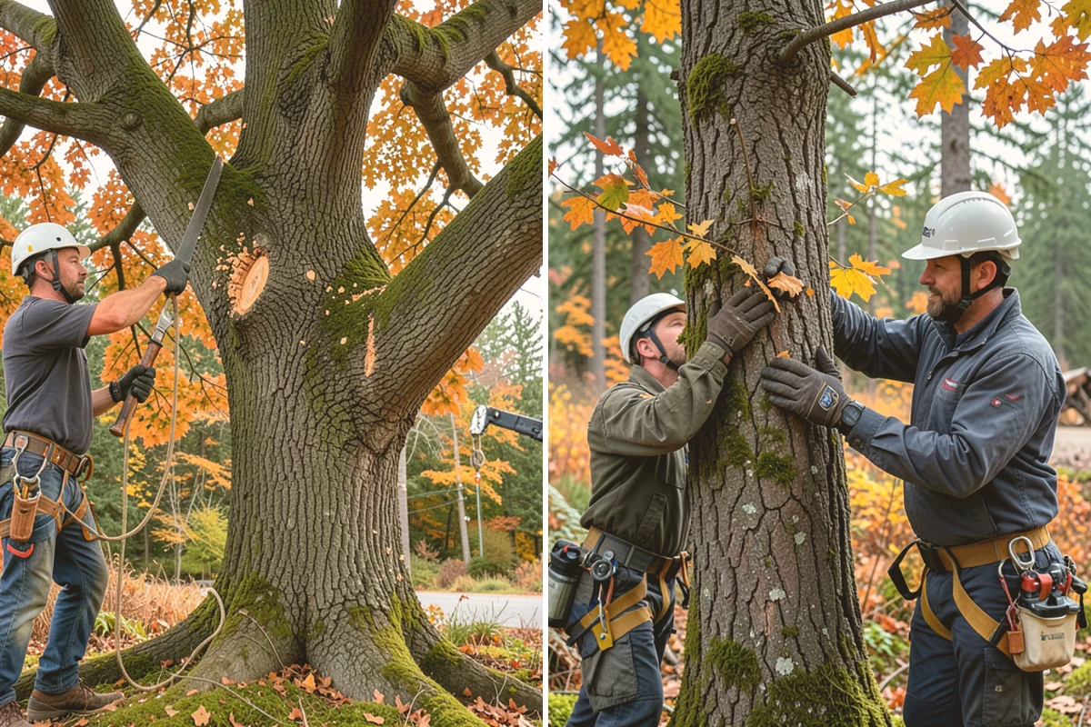 Fallen tree removal in Bellevue, King County, WA - On-site assessment and hazard evaluation