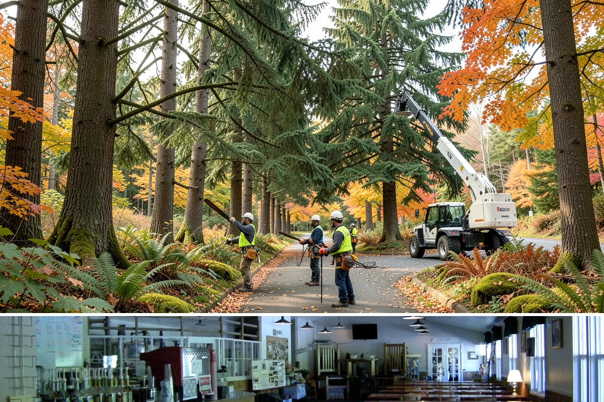 Fallen tree removal in Black Diamond, King County, WA - This service can be performed year-round in the Puget Sound climate but may require specialized rigging gear during wet seasons...