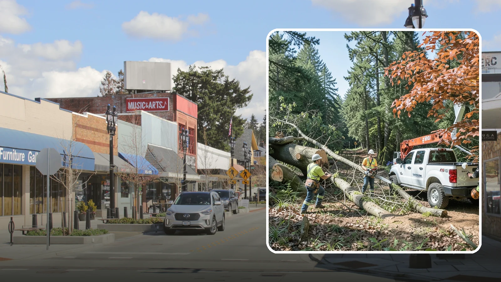 Fallen tree removal in Bothell, King County, WA - The cleanup and removal of trees that have already fallen.