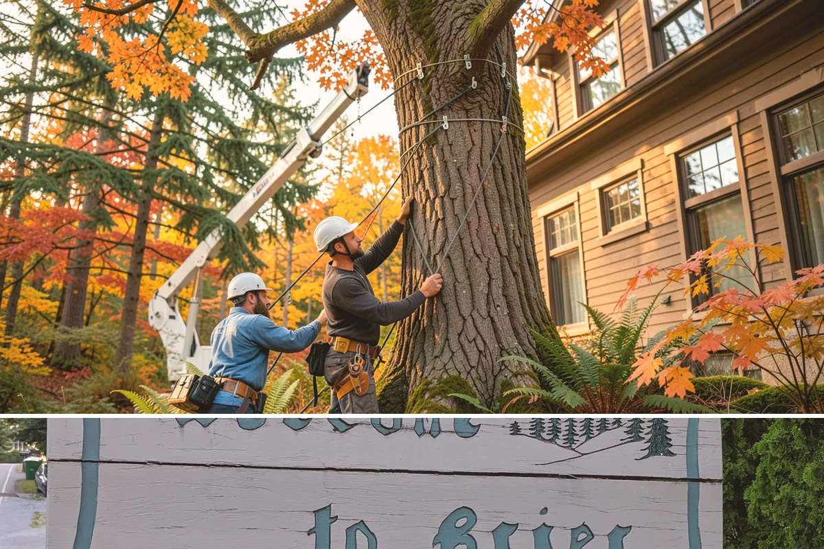 Fallen tree removal in Brier, Snohomish County, WA - This service can be performed year-round in the Puget Sound climate but may require specialized rigging gear during wet seasons...