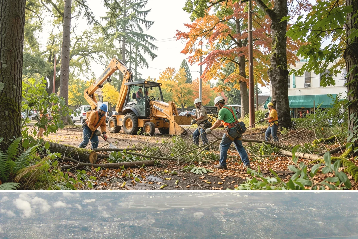 Fallen tree removal in Burien, King County, WA - This service can be performed year-round in the Puget Sound climate but may require specialized rigging gear during wet seasons...