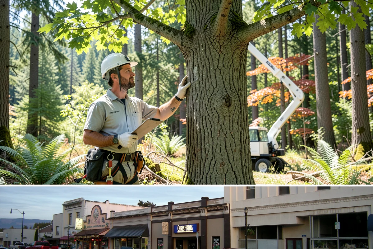Fallen tree removal in Burlington, Skagit County, WA - This service can be performed year-round in the Puget Sound climate but may require specialized rigging gear during wet seasons...