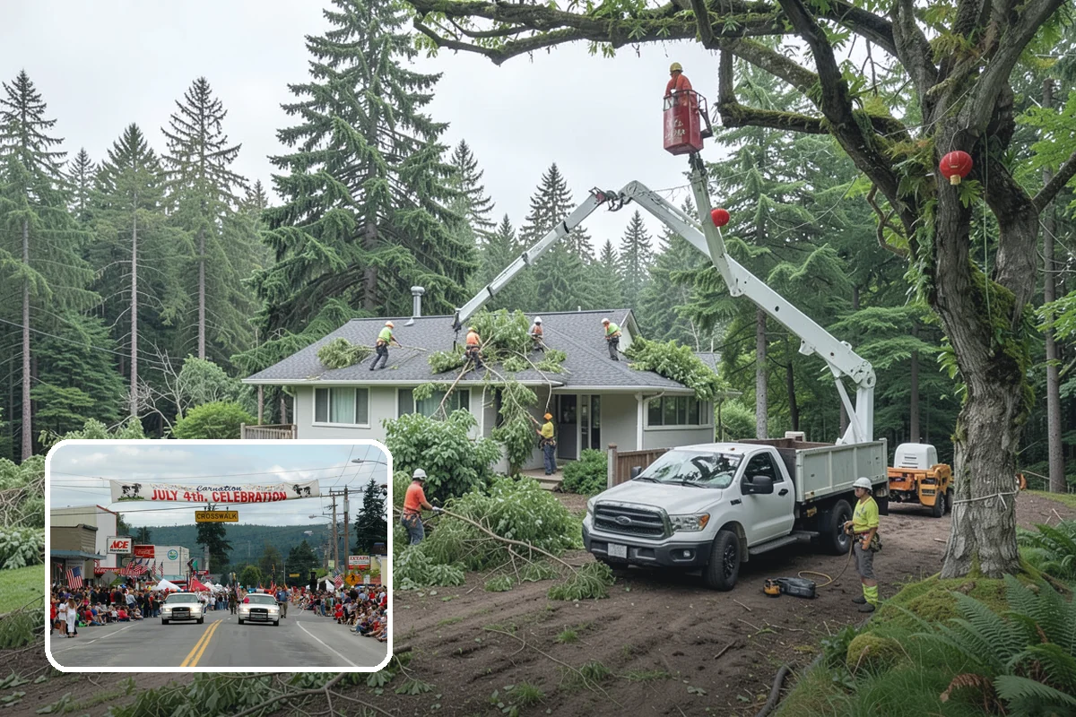Fallen tree removal in Carnation, King County, WA - Removes safety hazards and reduces liability
