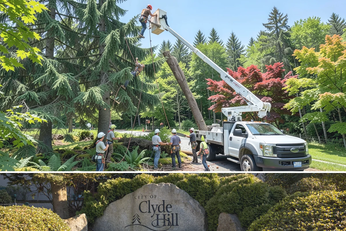Fallen tree removal in Clyde Hill, King County, WA - This service can be performed year-round in the Puget Sound climate but may require specialized rigging gear during wet seasons...