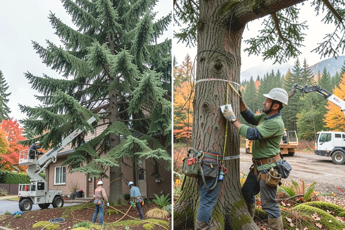 Fallen tree removal in Covington, King County, WA - On-site assessment and hazard evaluation