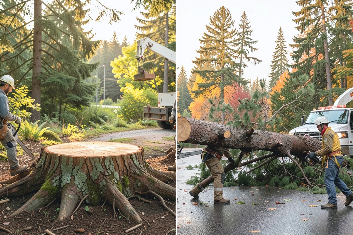 Fallen tree removal in Des Moines, King County, WA - On-site assessment and hazard evaluation
