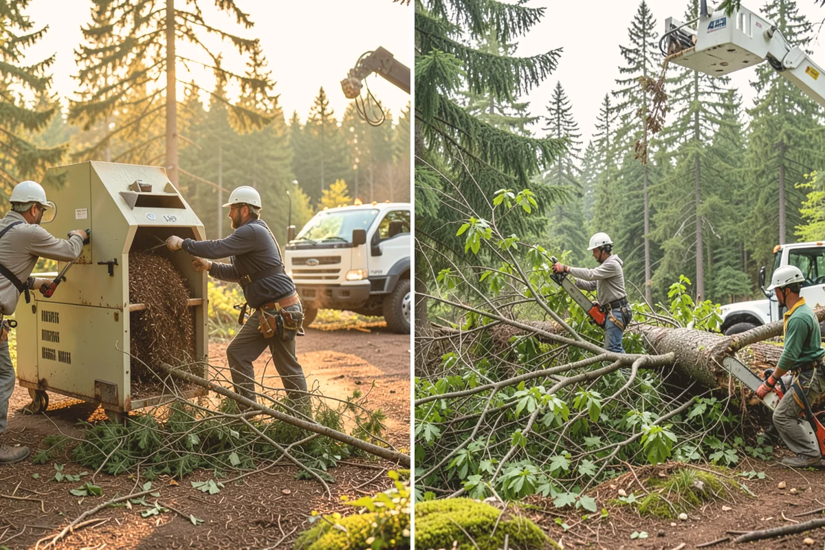 Fallen tree removal in Eatonville, Pierce County, WA - On-site assessment and hazard evaluation