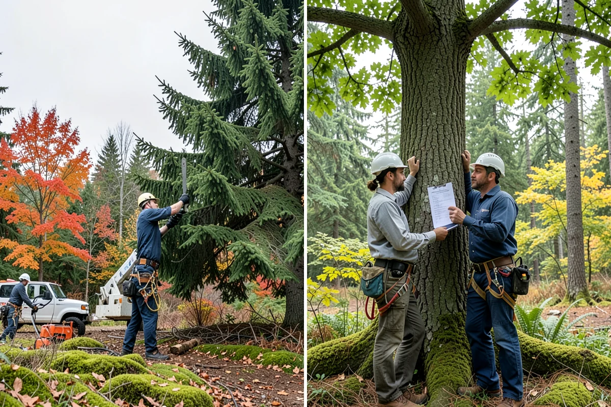 Fallen tree removal in Enumclaw, King County, WA - On-site assessment and hazard evaluation