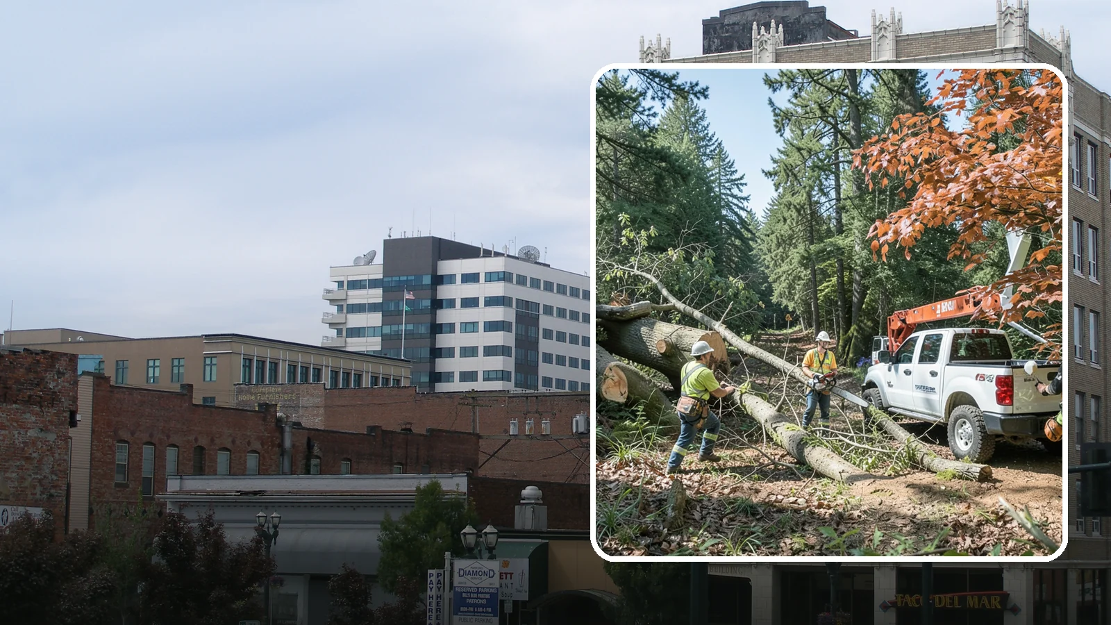 Fallen tree removal in Everett, Snohomish County, WA - The cleanup and removal of trees that have already fallen.