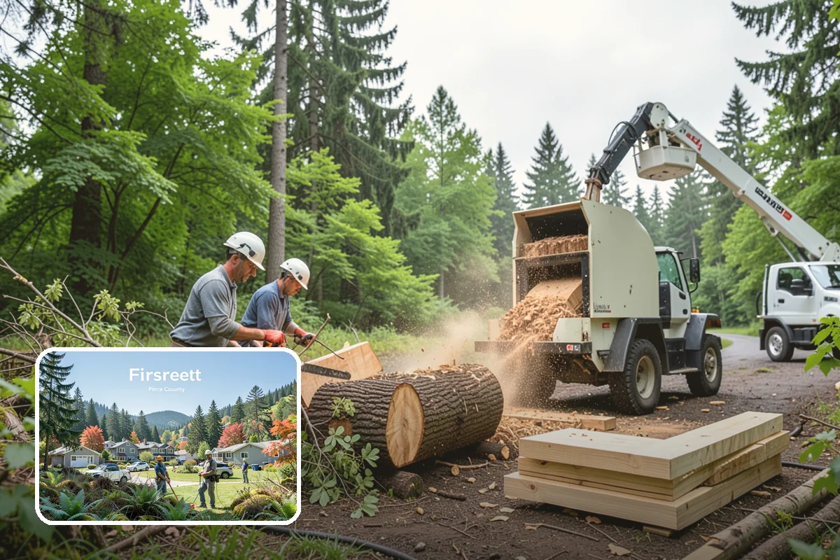 Fallen tree removal in Fircrest, Pierce County, WA - Removes safety hazards and reduces liability