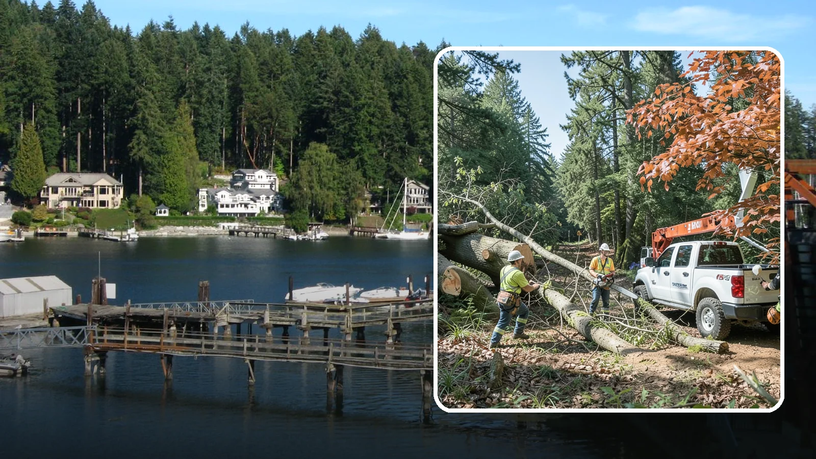 Fallen tree removal in Gig Harbor, Pierce County, WA - The cleanup and removal of trees that have already fallen.