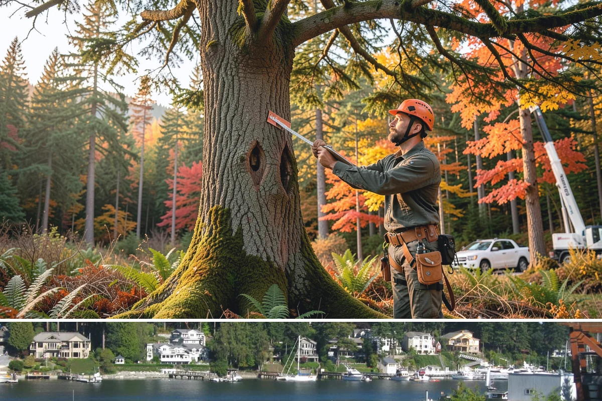 Fallen tree removal in Gig Harbor, Pierce County, WA - This service can be performed year-round in the Puget Sound climate but may require specialized rigging gear during wet seasons...