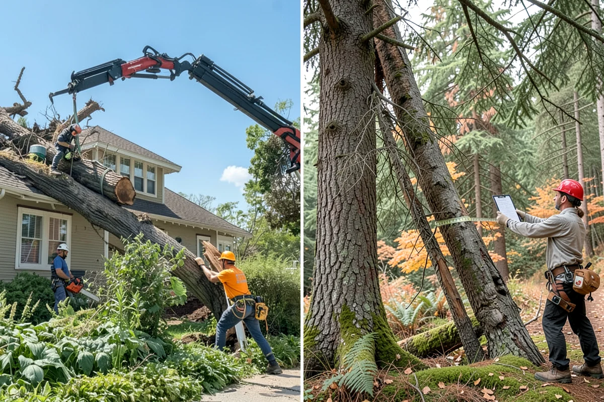 Fallen tree removal in Hunts Point, King County, WA - On-site assessment and hazard evaluation