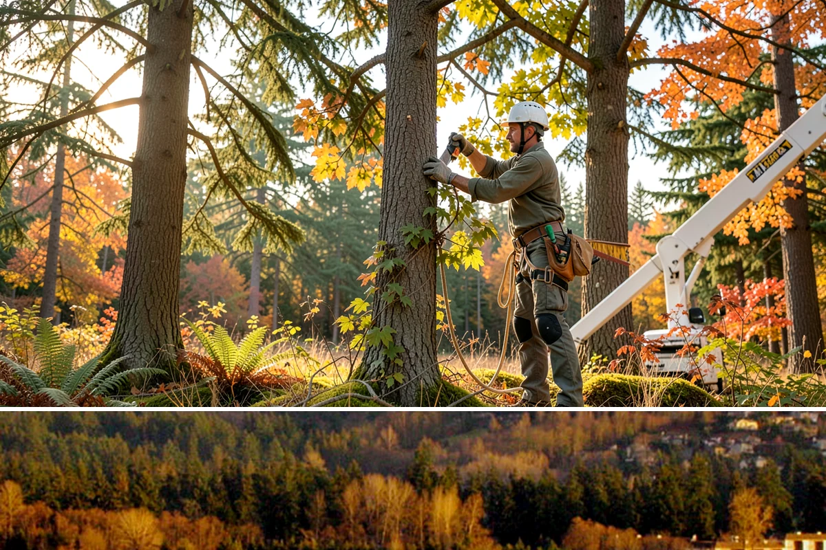 Fallen tree removal in Kenmore, King County, WA - This service can be performed year-round in the Puget Sound climate but may require specialized rigging gear during wet seasons...
