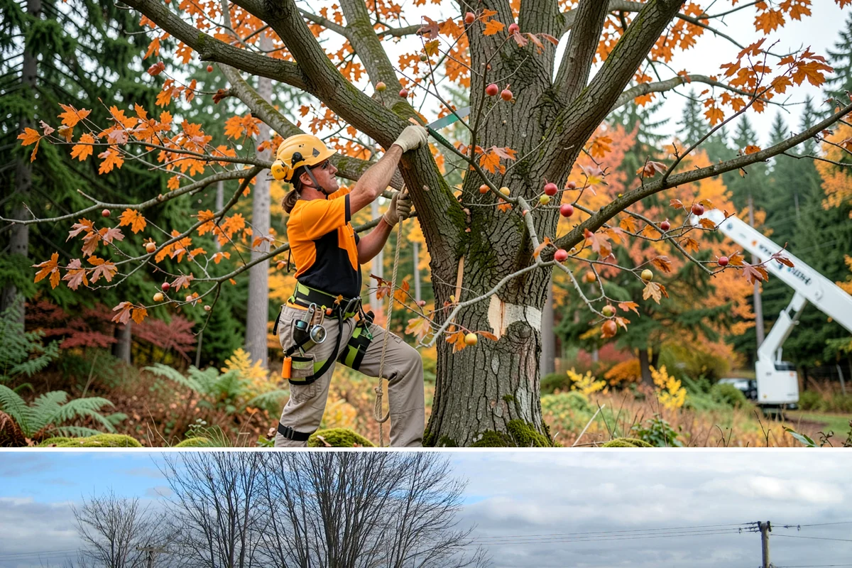 Fallen tree removal in Langley, Island County, WA - This service can be performed year-round in the Puget Sound climate but may require specialized rigging gear during wet seasons...