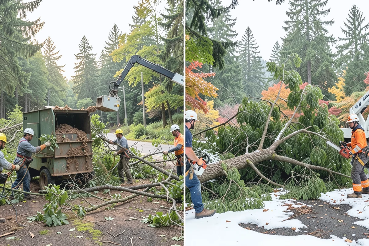 Fallen tree removal in Marysville, Snohomish County, WA - On-site assessment and hazard evaluation