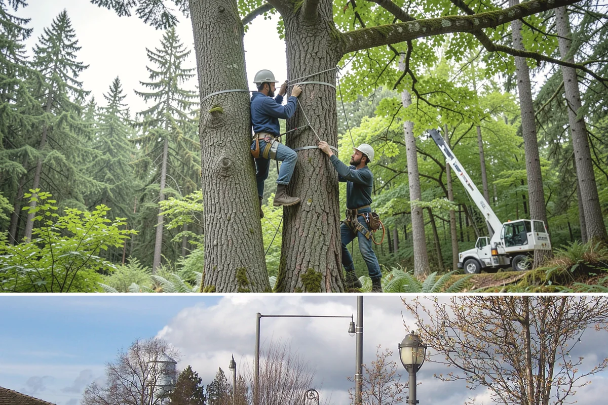 Fallen tree removal in Marysville, Snohomish County, WA - This service can be performed year-round in the Puget Sound climate but may require specialized rigging gear during wet seasons...