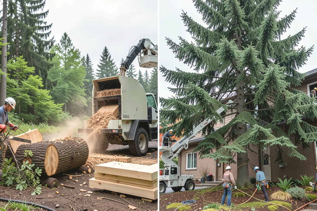 Fallen tree removal in Mercer Island, King County, WA - On-site assessment and hazard evaluation