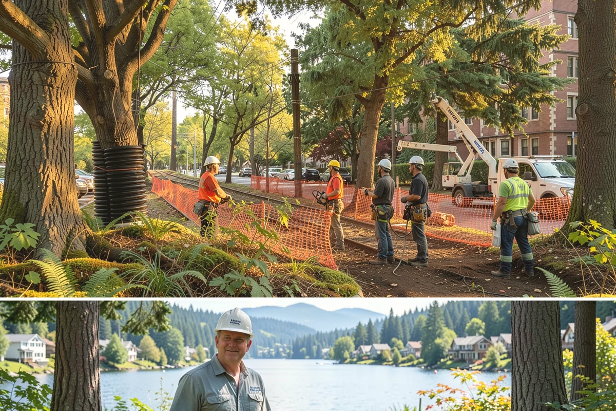 Fallen tree removal in Milton, King County, WA - This service can be performed year-round in the Puget Sound climate but may require specialized rigging gear during wet seasons...