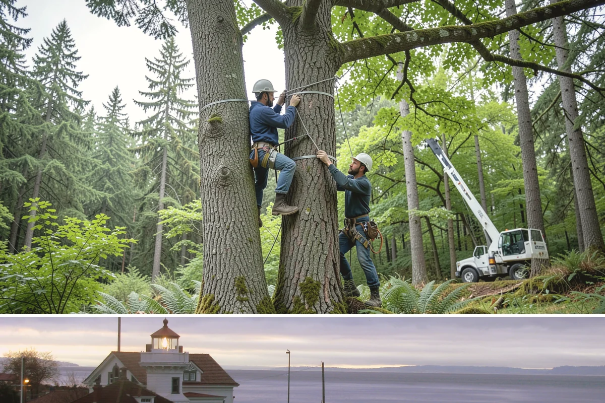 Fallen tree removal in Mukilteo, Snohomish County, WA - This service can be performed year-round in the Puget Sound climate but may require specialized rigging gear during wet seasons...