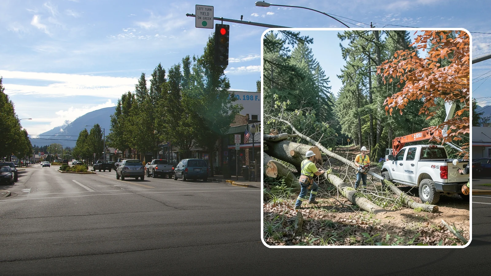 Fallen tree removal in North Bend, King County, WA - The cleanup and removal of trees that have already fallen.