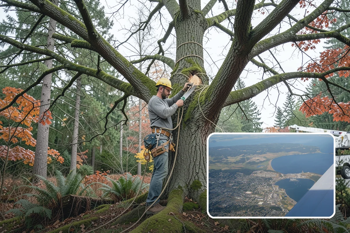 Fallen tree removal in Oak Harbor, Island County, WA - Removes safety hazards and reduces liability