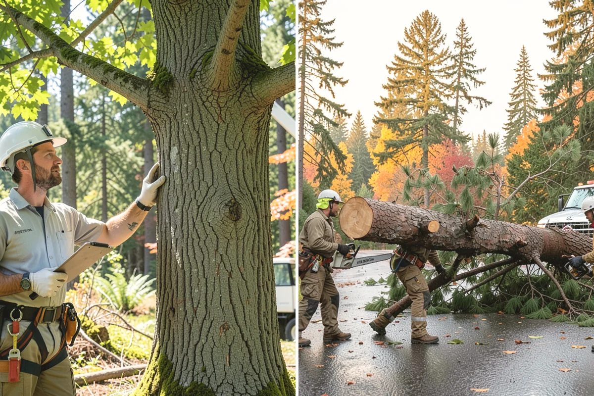 Fallen tree removal in Oak Harbor, Island County, WA - On-site assessment and hazard evaluation
