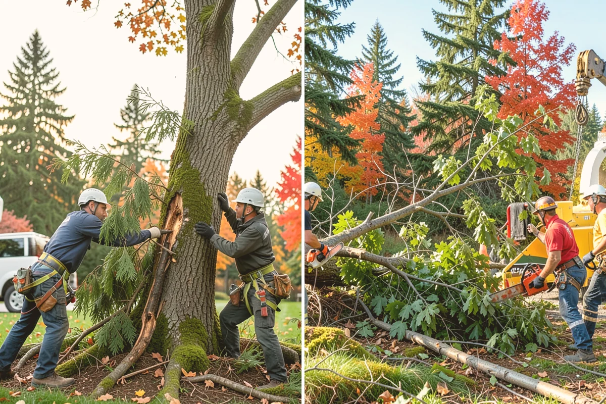 Fallen tree removal in Orting, Pierce County, WA - On-site assessment and hazard evaluation