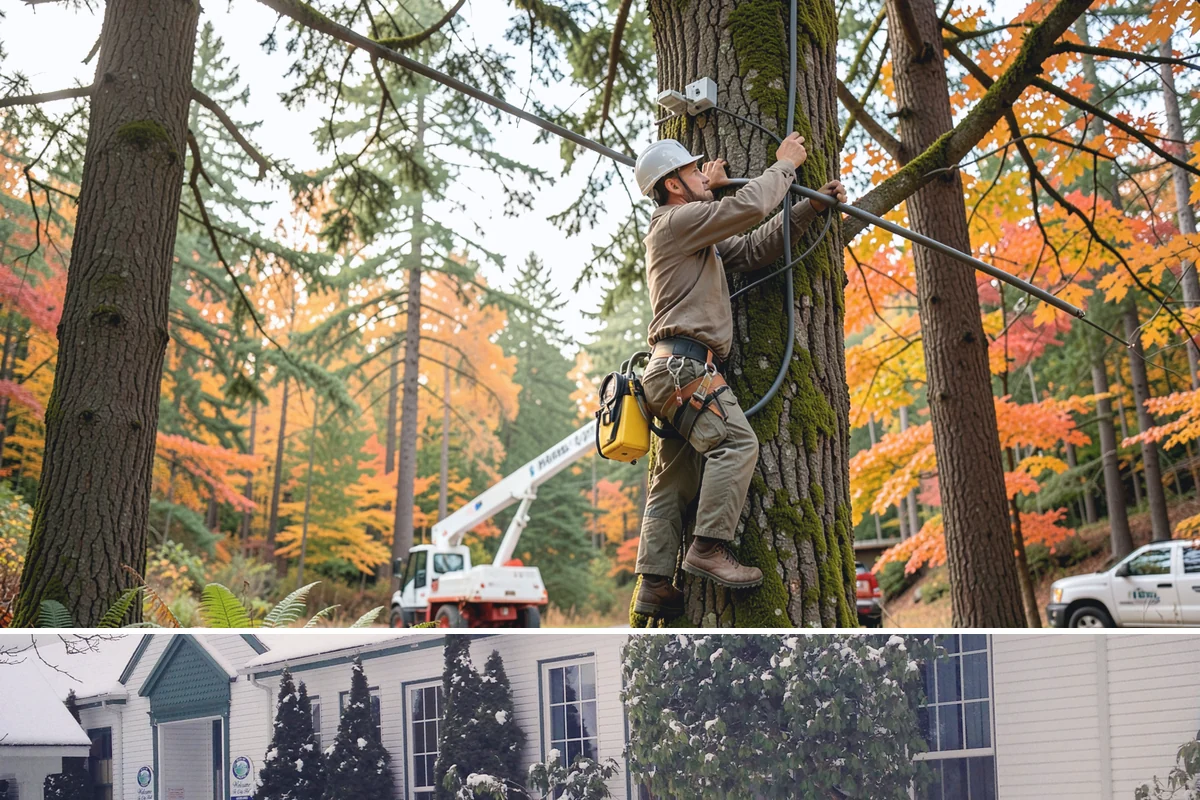 Fallen tree removal in Pacific, King County, WA - This service can be performed year-round in the Puget Sound climate but may require specialized rigging gear during wet seasons...