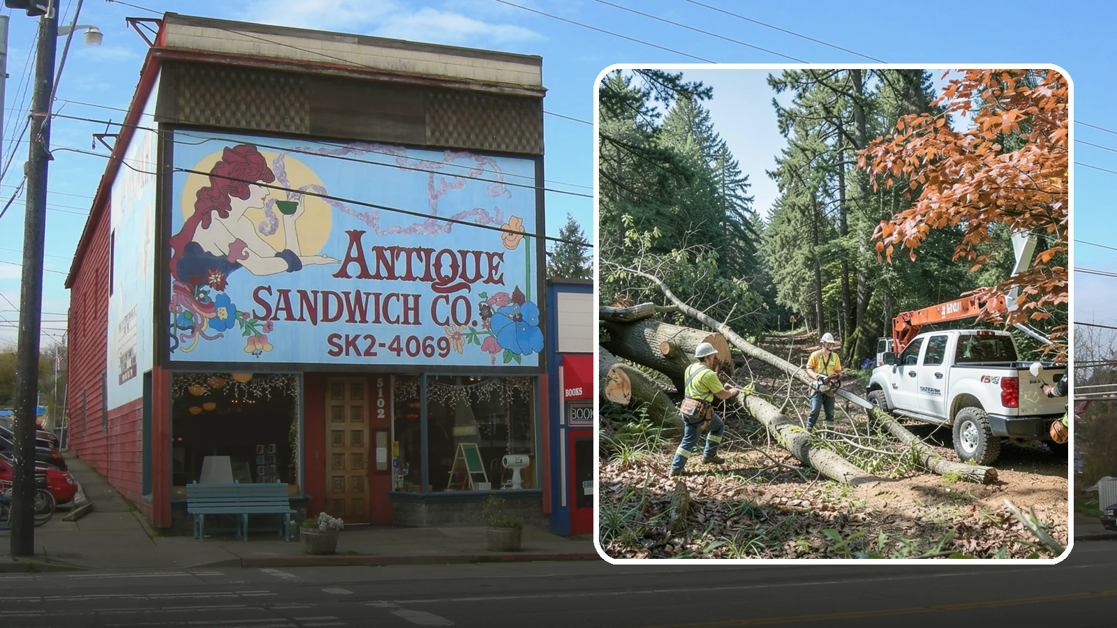 Fallen tree removal in Ruston, Pierce County, WA - The cleanup and removal of trees that have already fallen.