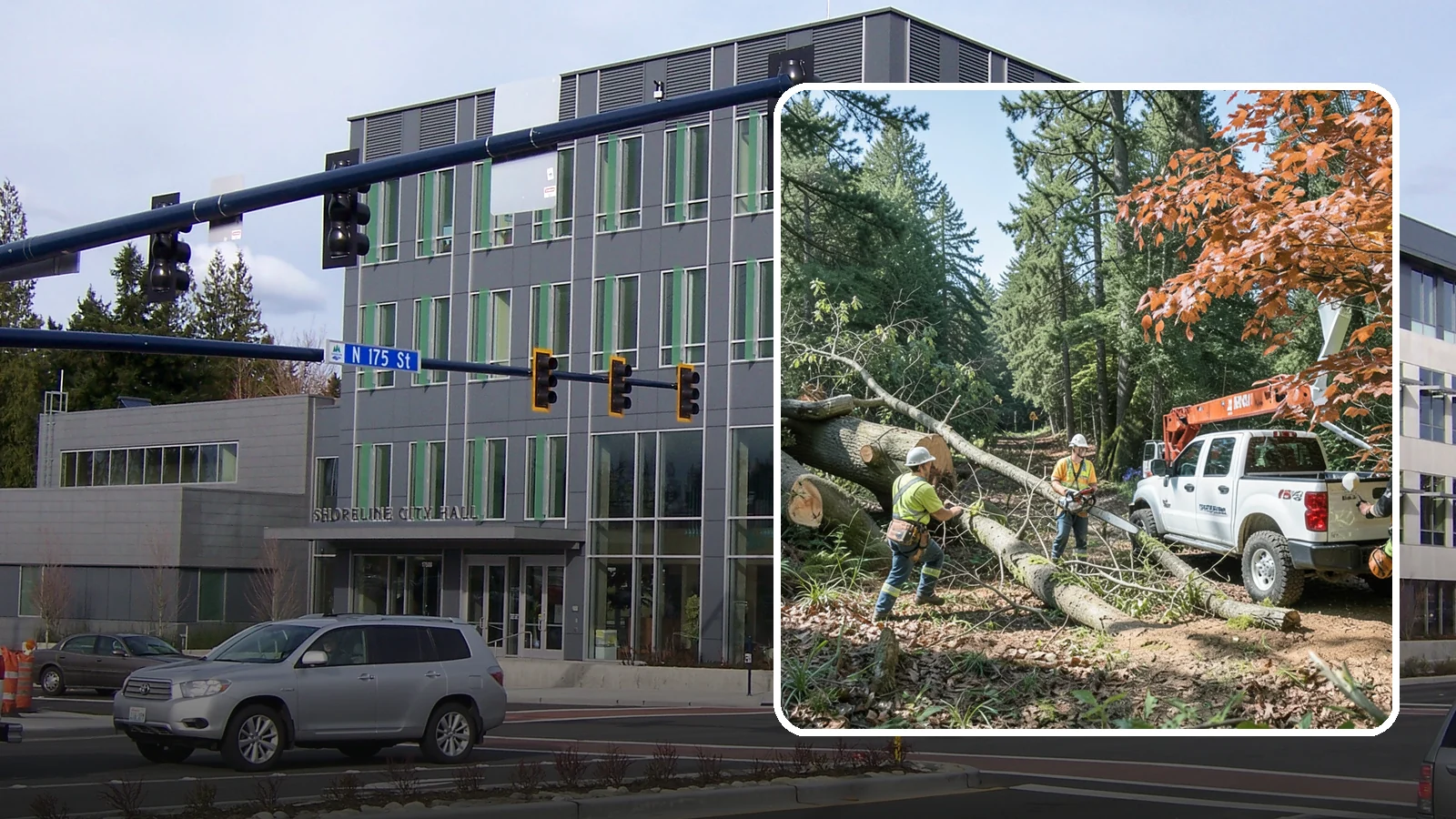 Fallen tree removal in Shoreline, King County, WA - The cleanup and removal of trees that have already fallen.