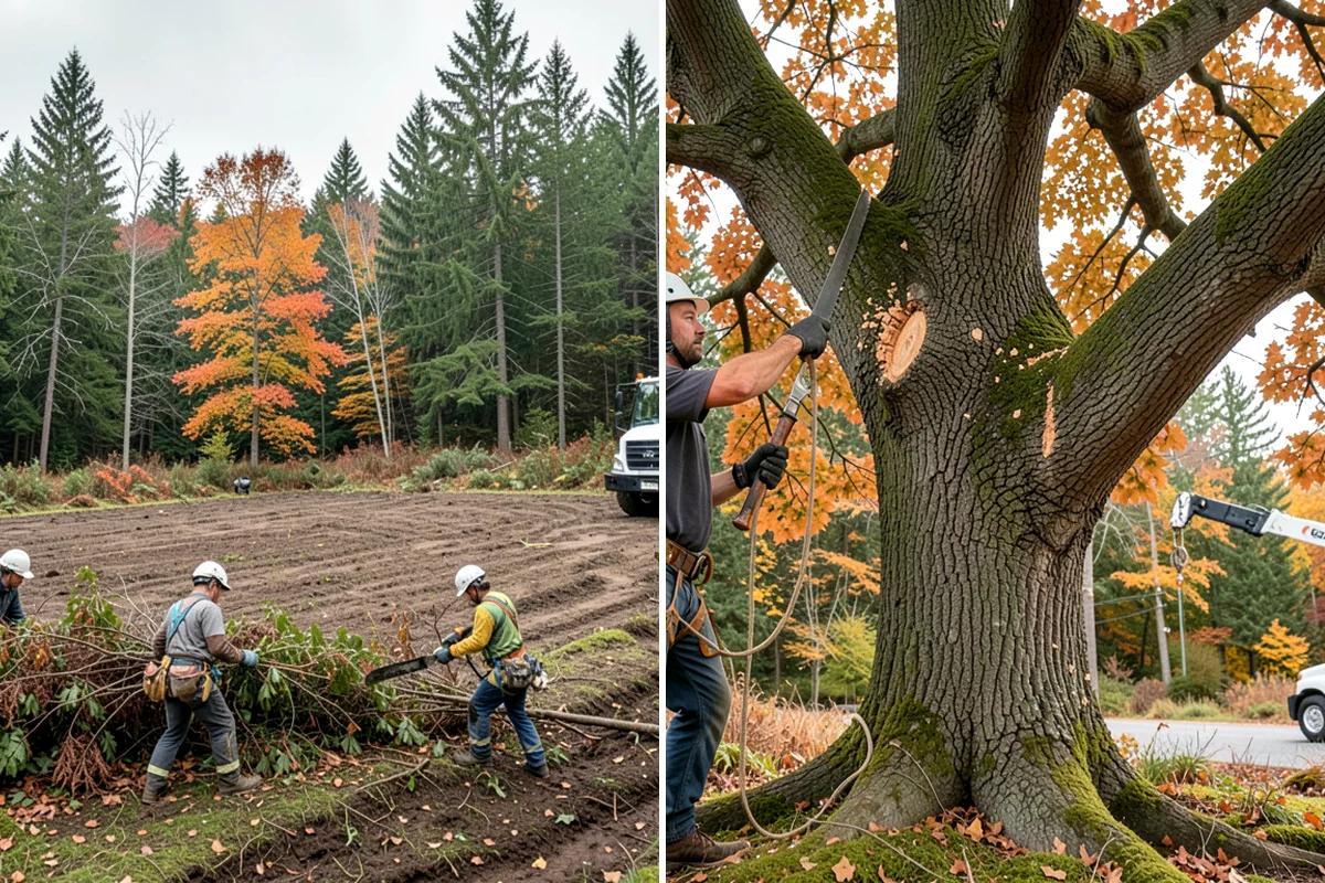 Fallen tree removal in Shoreline, King County, WA - On-site assessment and hazard evaluation