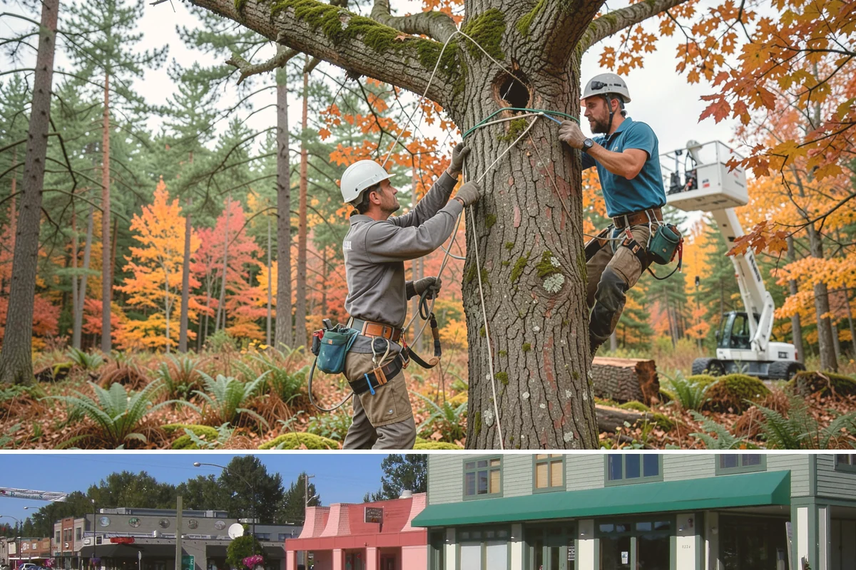 Fallen tree removal in Snoqualmie, King County, WA - This service can be performed year-round in the Puget Sound climate but may require specialized rigging gear during wet seasons...