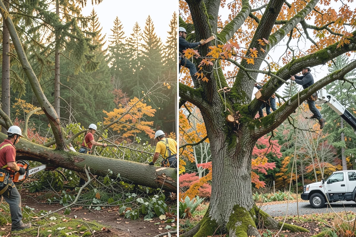 Fallen tree removal in South Prairie, Pierce County, WA - On-site assessment and hazard evaluation