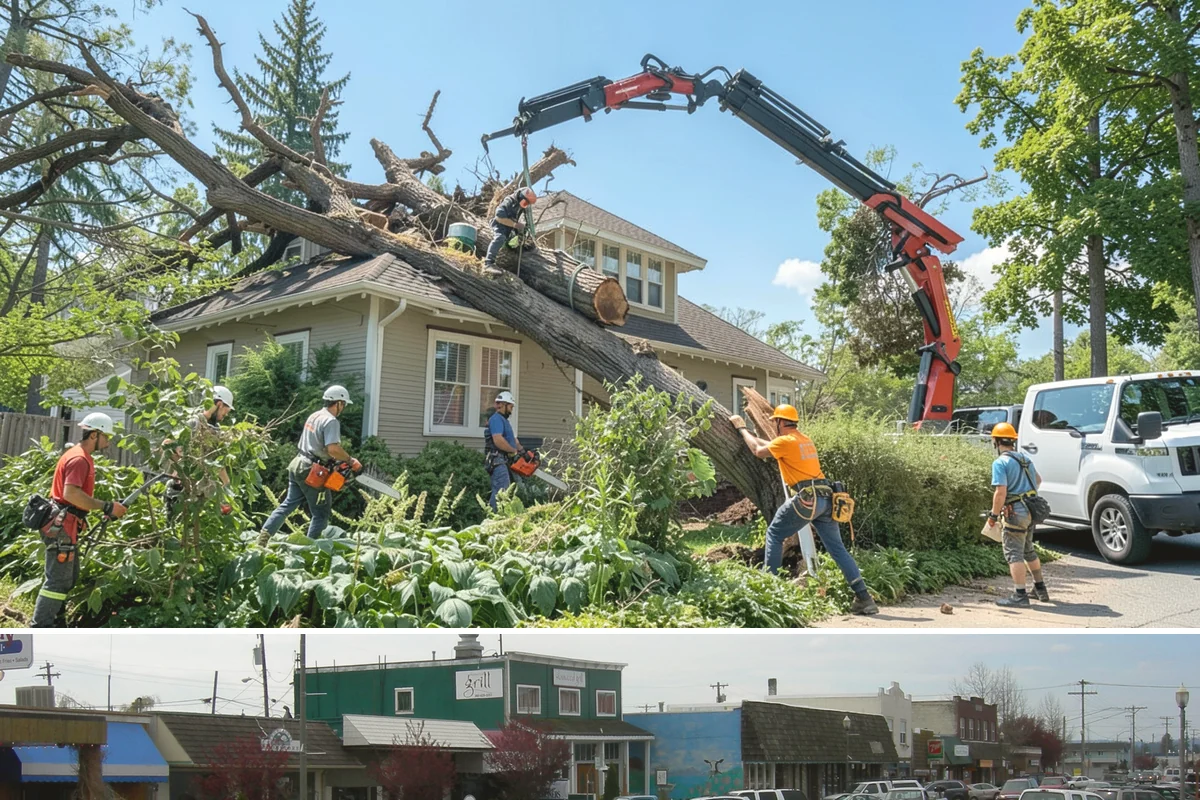 Fallen tree removal in Stanwood, Snohomish County, WA - This service can be performed year-round in the Puget Sound climate but may require specialized rigging gear during wet seasons...