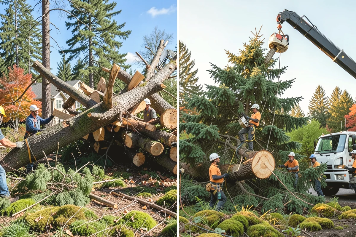 Fallen tree removal in Tacoma, Pierce County, WA - On-site assessment and hazard evaluation