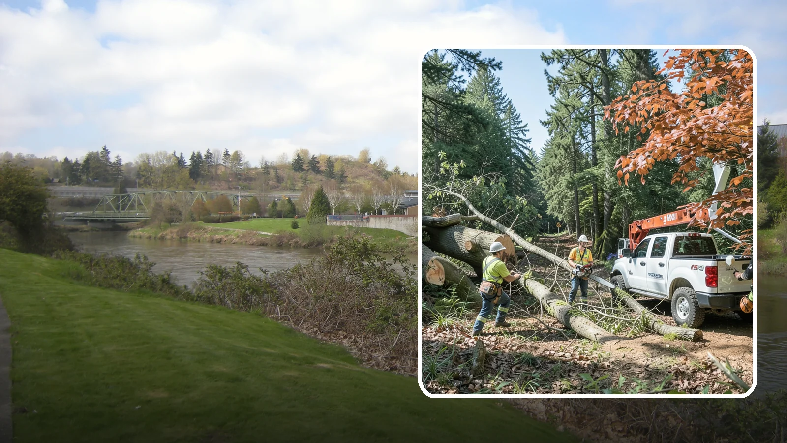 Fallen tree removal in Tukwila, King County, WA - The cleanup and removal of trees that have already fallen.