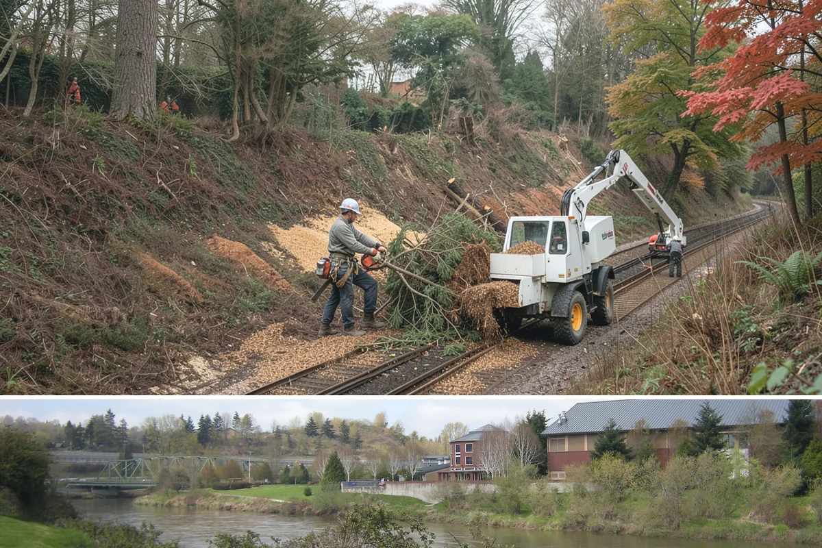 Fallen tree removal in Tukwila, King County, WA - This service can be performed year-round in the Puget Sound climate but may require specialized rigging gear during wet seasons...